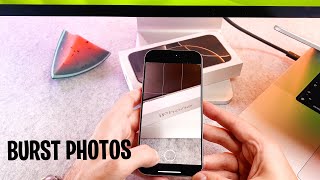 How To Take Burst Shot Photos On iPhone 16 Pro  Pro Max [upl. by Nelyt]