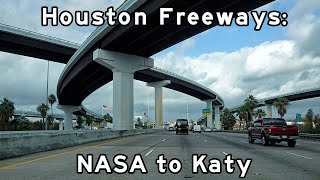 Houston Freeways  Nasa to Katy  Interstate Highways 45 and 10  December 2022 [upl. by Gerg]