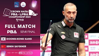 FULL MATCH KANG DOONGKONG vs SEMIH SAYGINER  PBA SEMI FINAL  Crown Haitai Championship 2024 [upl. by Violante]