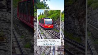 Funicular ride that takes you at the top of Interlaken Harder Kulm Switzerland [upl. by Follmer90]