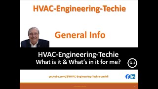 HVAC Engineering Techie Channel What is it Session G1 [upl. by Thielen]