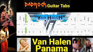 Panama  Van Halen  Lead Guitar  Bass TABS Lesson [upl. by Citron]