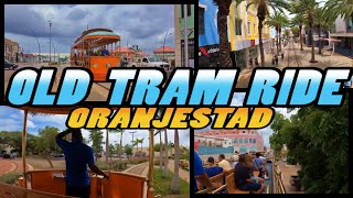 ORANJESTAD Old Tram Ride Street Car  Aruba 4k [upl. by Illona]