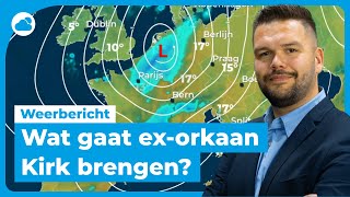 Weerbericht exorkaan Kirk op komst [upl. by Kerin]