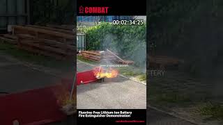 COMBAT LithiumIon Battery Fire Extinguisher vs Mobile Charger Battery Fire  Live Demo [upl. by Cerell]