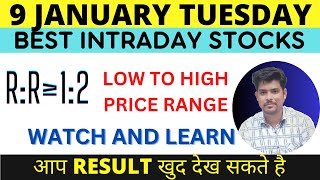 Best Intraday Stocks ALL PRICE RANGE  9 JANUARY 2024  Best Stocks to Trade Tomorrow  intraday [upl. by Mcleod19]