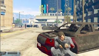 GTA 5 LSPD Vs Michael 720p Pillbox Hill Downtown Los Santos Los Santos [upl. by Ranna]