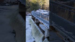 Muskoka River Running through Wilsons Falls Dam muskoka waterfalls bracebridge [upl. by Cuttler667]