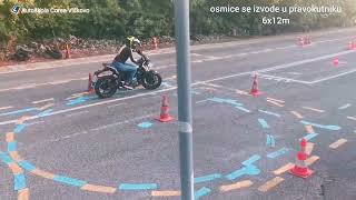 Ispit iz vožnje A kategorija osmice i slalom Kawasaki Z650 [upl. by Magree]