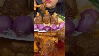 ASMR eating spicy mutton curryeattingshow muttonkheema muttoncurry spicymuttoncurrychallenge [upl. by Kcirded]