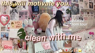 🧸🎀 DEEP CLEAN with me  updated ROOM TOUR new decor organizing new year reset this is ur sign [upl. by Diella]