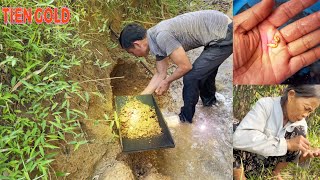 Great luck in gold prospecting goldprospecting tiengold goldpanning goldmining [upl. by Nuahsak766]