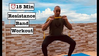 15Minute Resistance Band Workout Full Body Resistance Band Exercises at Home [upl. by Valli941]