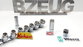 Koken and Tone holding function sockets compared to WERA Japan vs Germany [upl. by Ru453]