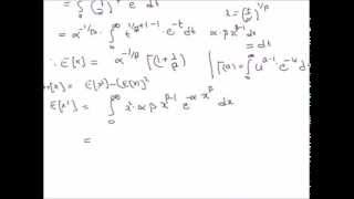 Weibull random variable mean amp variance [upl. by Aznola]