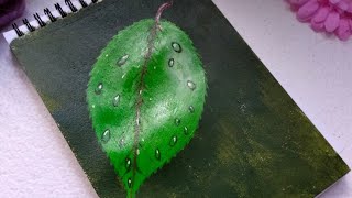 simple leaf painting  berries world by soudha shamsee [upl. by Lorsung]