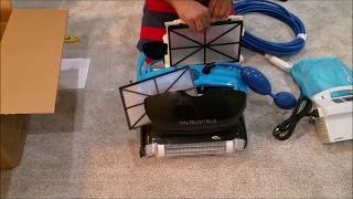 Maytronics Nautilus Plus Pool cleaner with clever clean  unboxing and test [upl. by Aicemak538]