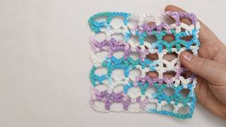 How to Crochet the Bar And Lattice Stitch  Beginner Friendly Tutorial [upl. by Aseela779]