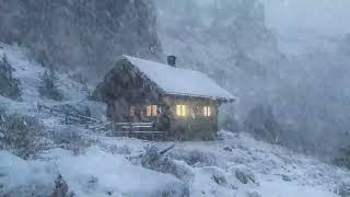 Relaxing Winter Sounds for Sleeping  Cold Snowstorm Ambience with Heavy Wind Blow amp Blizzard Snow [upl. by Drud]