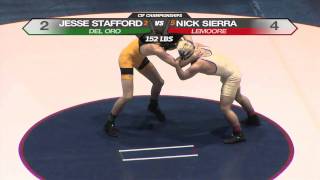 CIF Wrestling  Sierra Lemoore vs Stafford Del Oro [upl. by Hallee389]