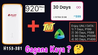 UNLI5G 599 sa PLDT Home WiFi H153381 at UNLI DATA TNT Smart sim testing Gagana kaya [upl. by Ardnekahs]