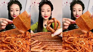 Spicy Chinese Spicy Snack  Chinese Latiao Mukbang  Eating Latiao Asmr Eating Show [upl. by Shafer]