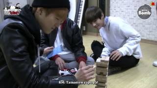 BANGTAN BOMB BTS Jenga championship thanks to Twitter Türkçe Altyazılı [upl. by Eislehc170]