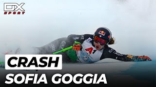 Alpine Ski Sofia Goggia crash at Sankt Anton  SuperG  2023 🇮🇹 [upl. by Moneta971]