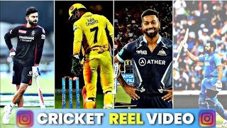 🎉NEW CRICKET TIKTOK VIDEO🥶IPL TIK TOK VIDEOHARDIK PANDYA 😈 [upl. by Ellevel915]