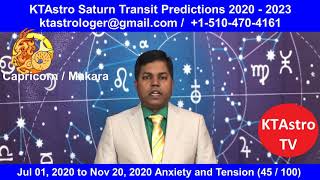 Capricorn  Makara Rasi  Saturn Transit 2020  2023 Predictions [upl. by Ydnak]