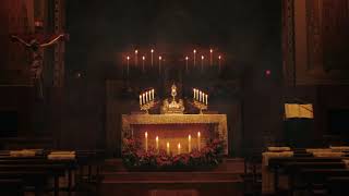 Peaceful Holy Hour in Cathedral  Eucharistic Adoration with Gregorian Chants Ambience 1 Hour [upl. by Khichabia]