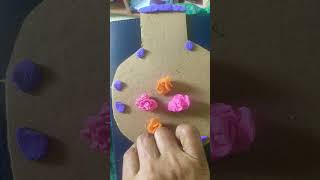 Polymer clay flowerscardboard pothandmade [upl. by Nangem451]