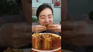 Braised Pork Belly  ASMR quotbig bitequot MUKBANG [upl. by Nadabus]