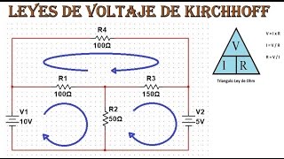 Análisis de mallas  Leyes de voltaje de kirchhoff LVK ejercicio 3 [upl. by Ame]