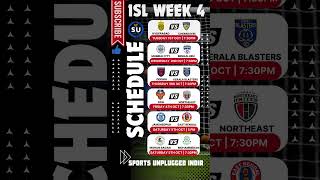 ISL 2024 Week 4  Upcoming Matches  SUI isl2024 hfc cfc neufc kbfc ebfc mbsg bfc fcgoa [upl. by Gerkman]