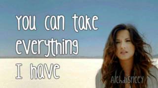 Demi Lovato  Skyscraper Lyrics On Screen HD [upl. by Woodhouse]