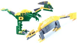 2 Lego Compatible Dinosaurs  Saurolophus Ankylosaurus  Dino LegoStyle Speed Build [upl. by Hadwyn]