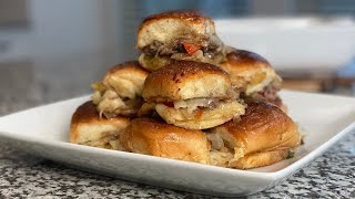 How To Make Steak Sliders With Hawaiian Rolls  Dwights Delights [upl. by Leksehc]