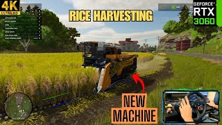 Rice Harvesting  Farming Simulator 25  Part 2 [upl. by Ahsyekal]