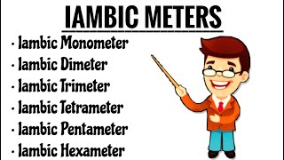 IAMBIC METER In Poetry  Iambic PentameterTetrameter Hexameter Trimeter Dimeter Monometer HINDI [upl. by Bluefield]