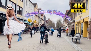 Erlangen Germany 🇩🇪 Walking Tour 4K Video [upl. by Atelahs]