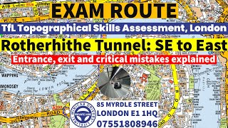 Rotherhithe Tunnel 2 South East to East  TfL Topographical Skills Assessment  London PHV driver [upl. by Heinrik]