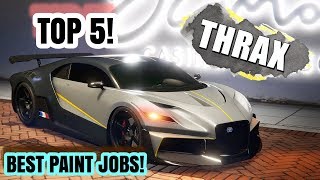 TOP 5 AWESOME PAINT JOBS FOR THE NEW TRUFFADE THRAX BUGATTI DIVO  GTA 5 ONLINE [upl. by Alehc]