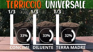 COME FARE IL TERRICCIO UNIVERSALE Tutorial Supertranquillo RICETTA FACILE CON 3 INGREDIENTI [upl. by Rowena]