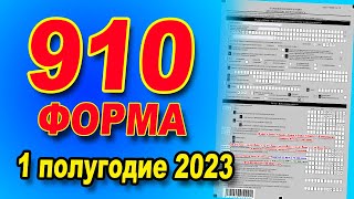 ИНСТРУКЦИЯ ПО ЗАПОЛНЕНИЮ 910 формы за 1 полугодие 2023 года [upl. by Aehsel258]