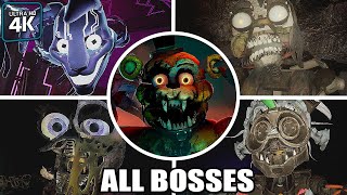 FNAF Security Breach Ruin DLC  All Bosses amp Jumpscares With Cutscenes 4K 60FPS UHD PC [upl. by Phelan]