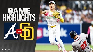 Braves vs Padres Game Highlights 71224  MLB Highlights [upl. by Kipper]