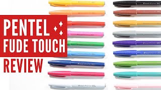 Pentel Fude Touch Brush Pen Review with New Colors Swatch Calligraphy Brush Pen for Beginners [upl. by Cristiano]