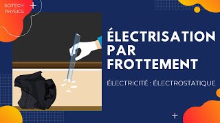 1 Électrisation par frottement Electrification by Friction Animation Physique Physics Animation [upl. by Aiva]