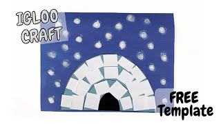 Easy Igloo Craft Free Template [upl. by Eustashe]